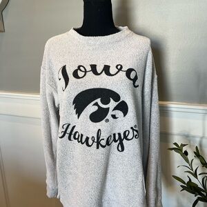 Pressbox Iowa Hawkeyes Women's Heather Gray Sweater